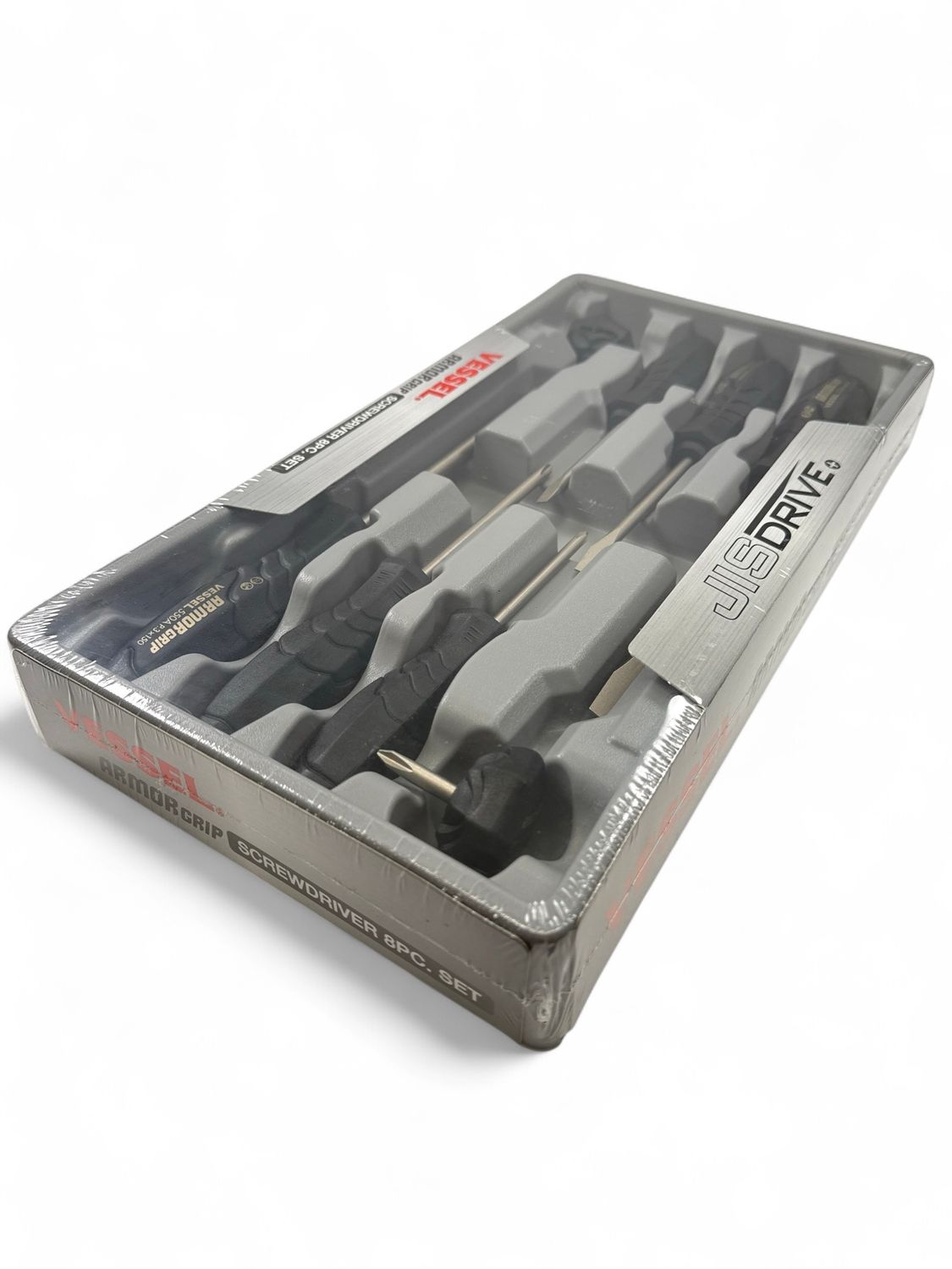 メンテナンス VESSEL Vessel JIS DRIVE Armor Grip 8pc Screwdriver Set, 550A8PTU