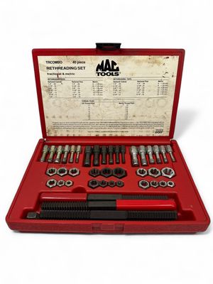 Mac Tools 46 PC. Rethreading Tap and Die Set, TRCOMBO Mac Tools 46 PC. Rethreading Tap and Die Set, TRCOMBO