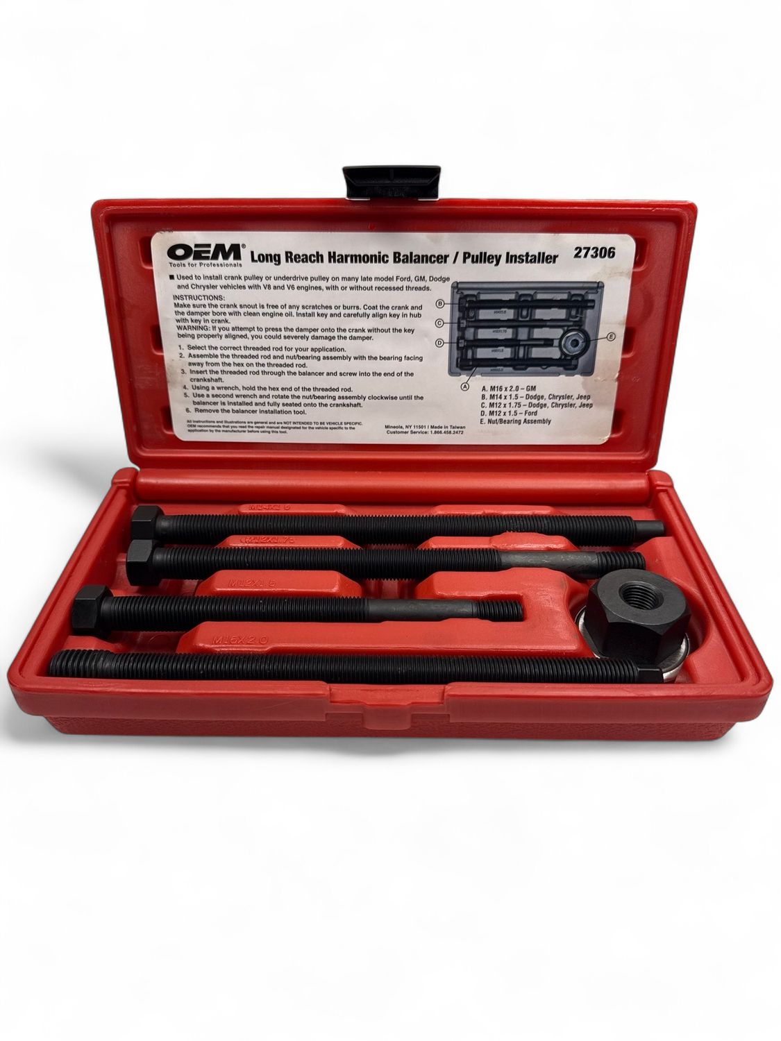 OEM tools Long Reach Harmonic Balancer/Pulley Installer, 27306