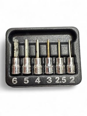 Snap On 6 Pc. 1/4" Drive Metric Standard Hex Bit Socket Set (2-6 mm) 106ETMAMY