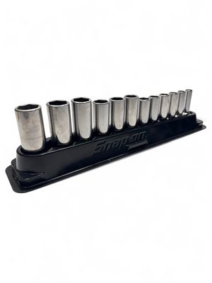Snap On 12 pc 3/8" Drive 6-Point Metric Flank Drive® Xtra Deep Socket Set (8-19 mm), 212YSFSMY