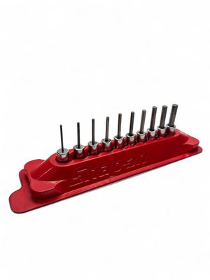 Snap On 10 Pc. 1/4" Drive SAE Hex Driver Bit Socket Set (1/16-1/4") 110ETMAY