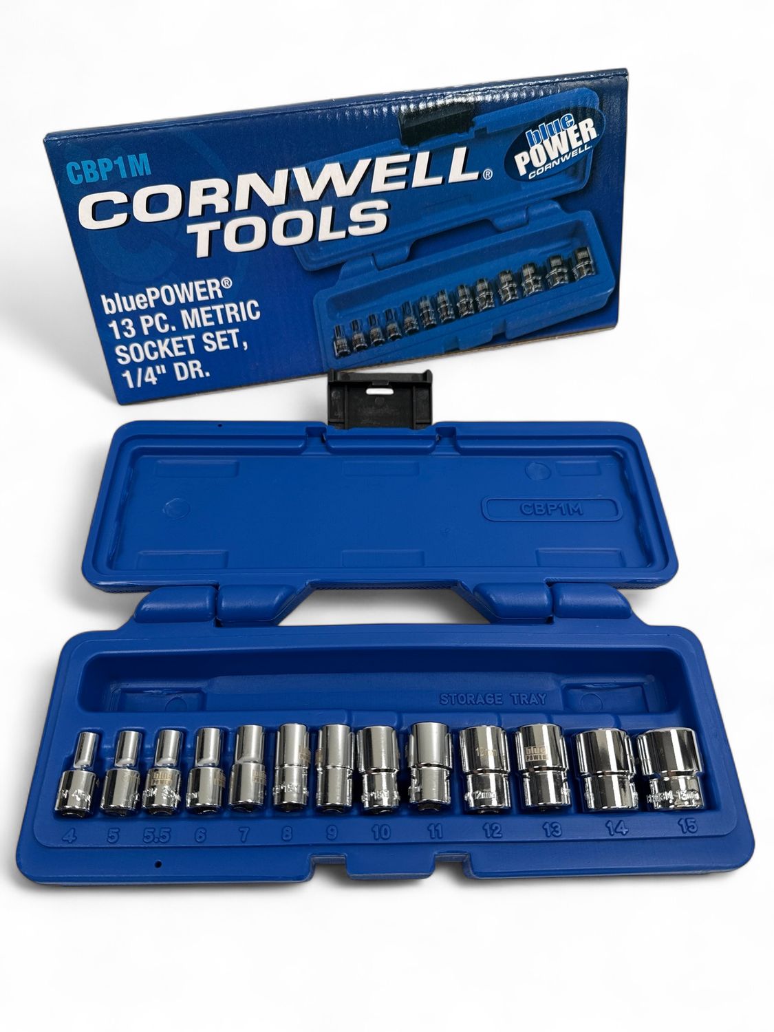 Cornwell 13 Pc. 1/4” Drive 6 Point Metric Socket Set, CBP1M