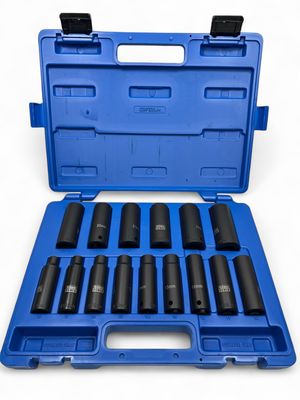 Cornwell 15 Pc. 1/2” Drive BluePower 6-Point Metric Deep Impact Socket Set, CBPI3LM Cornwell 15 Pc. 1/2” Drive BluePower 6-Point Metric Deep Impact Socket Set, CBPI3LM