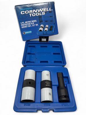 Cornwell 3pc. 1/2” Drive Wheel Protector Flip Socket Set, CBS3TWNPFS Cornwell 3pc. 1/2” Drive Wheel Protector Flip Socket Set, CBS3TWNPFS