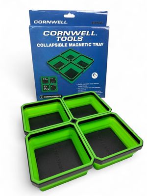 Cornwell 4 Quadrant Expandable/Collapsible Magnetic Tray, Green, ECPTQ4G