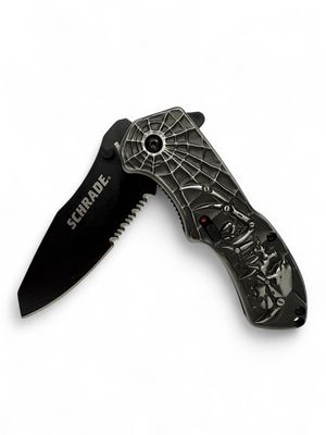 Schrade Boneyard Series Spider M.a.g.i.c Folding Knife, SCHA15BS