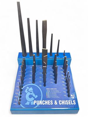 Cornwell 42pc Punch & Chisel Set With Metal Stand