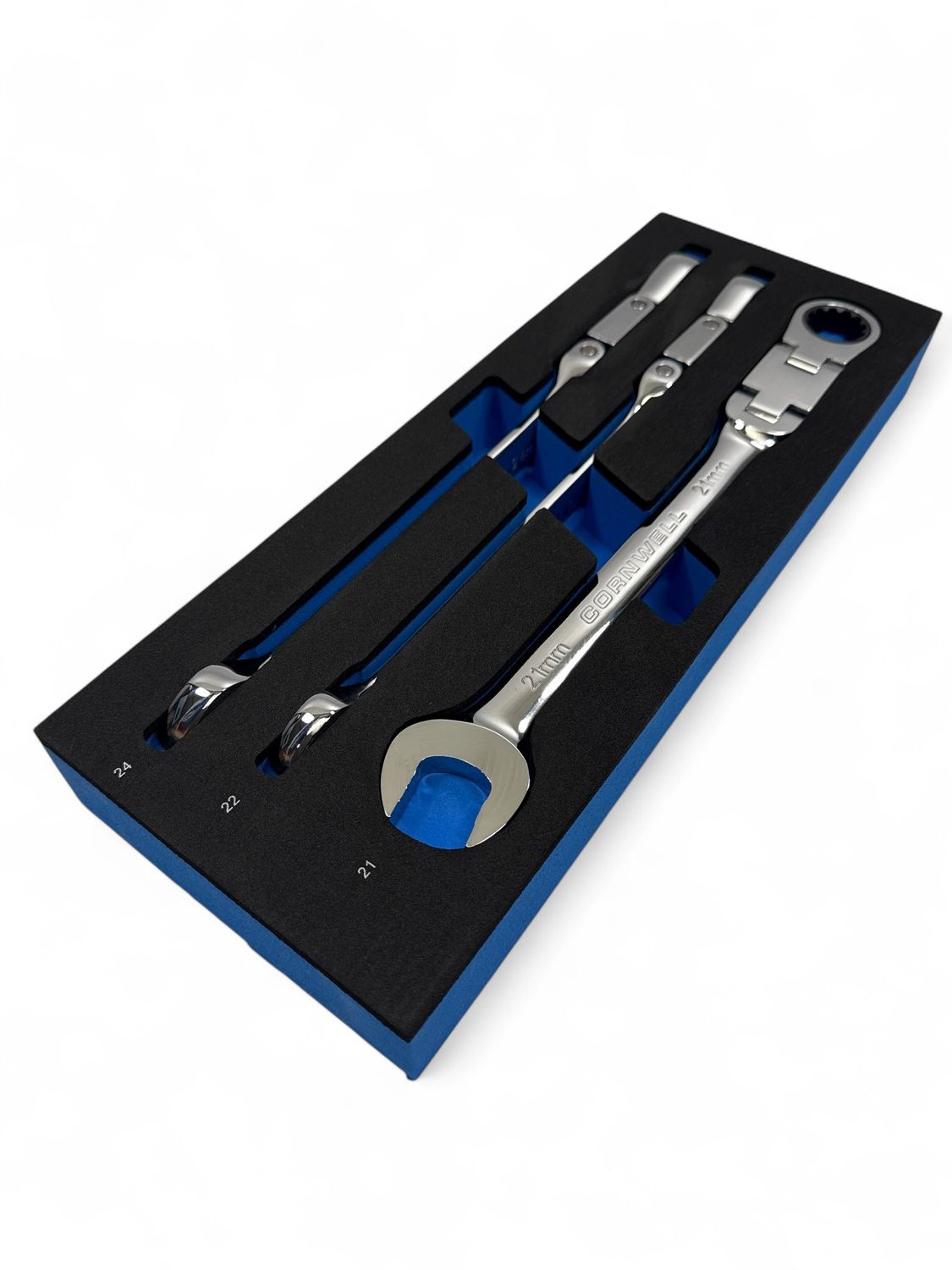 Cornwell 3pc 120 Tooth Metric Double-Flex Ratcheting Combination