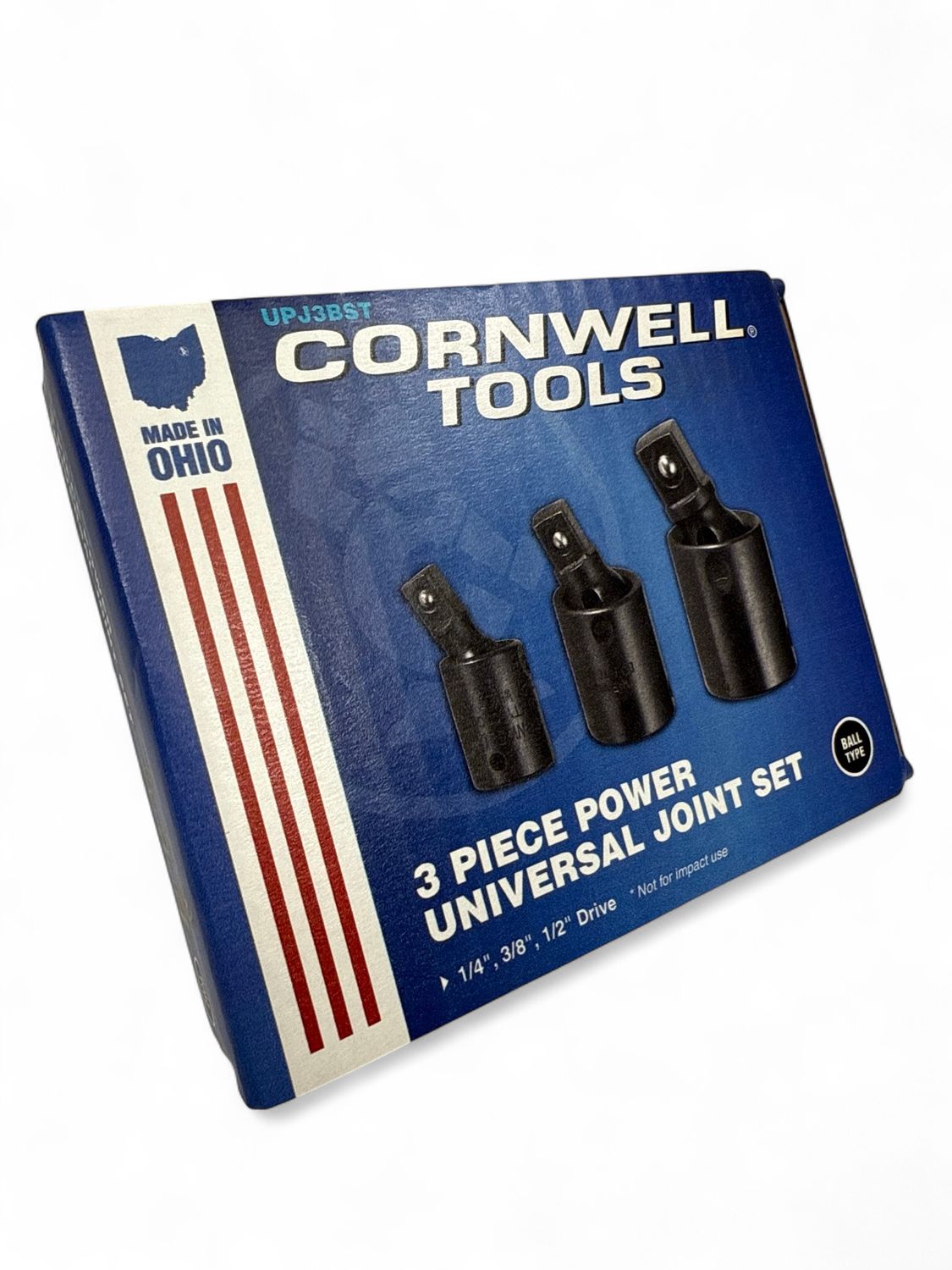 UniversalPowers 3点セット Cornwell 3pc Power Universal Joint Set, UPJ3BST