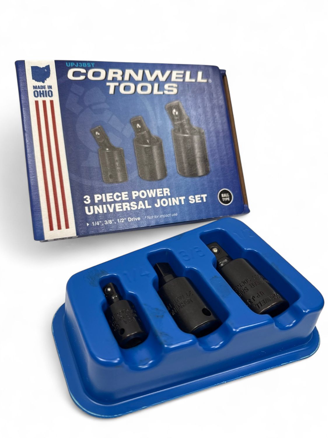 Cornwell 3pc Power Universal Joint Set, UPJ3BST