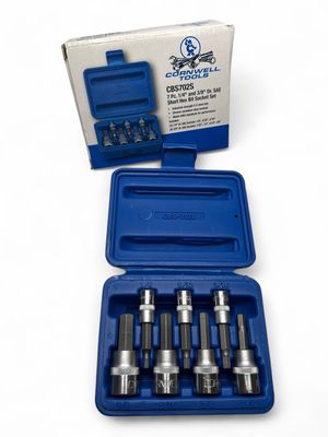 Cornwell 7pc 1/4” & 3/8” Drive SAE Hex Bit Socket Set, CBS702S