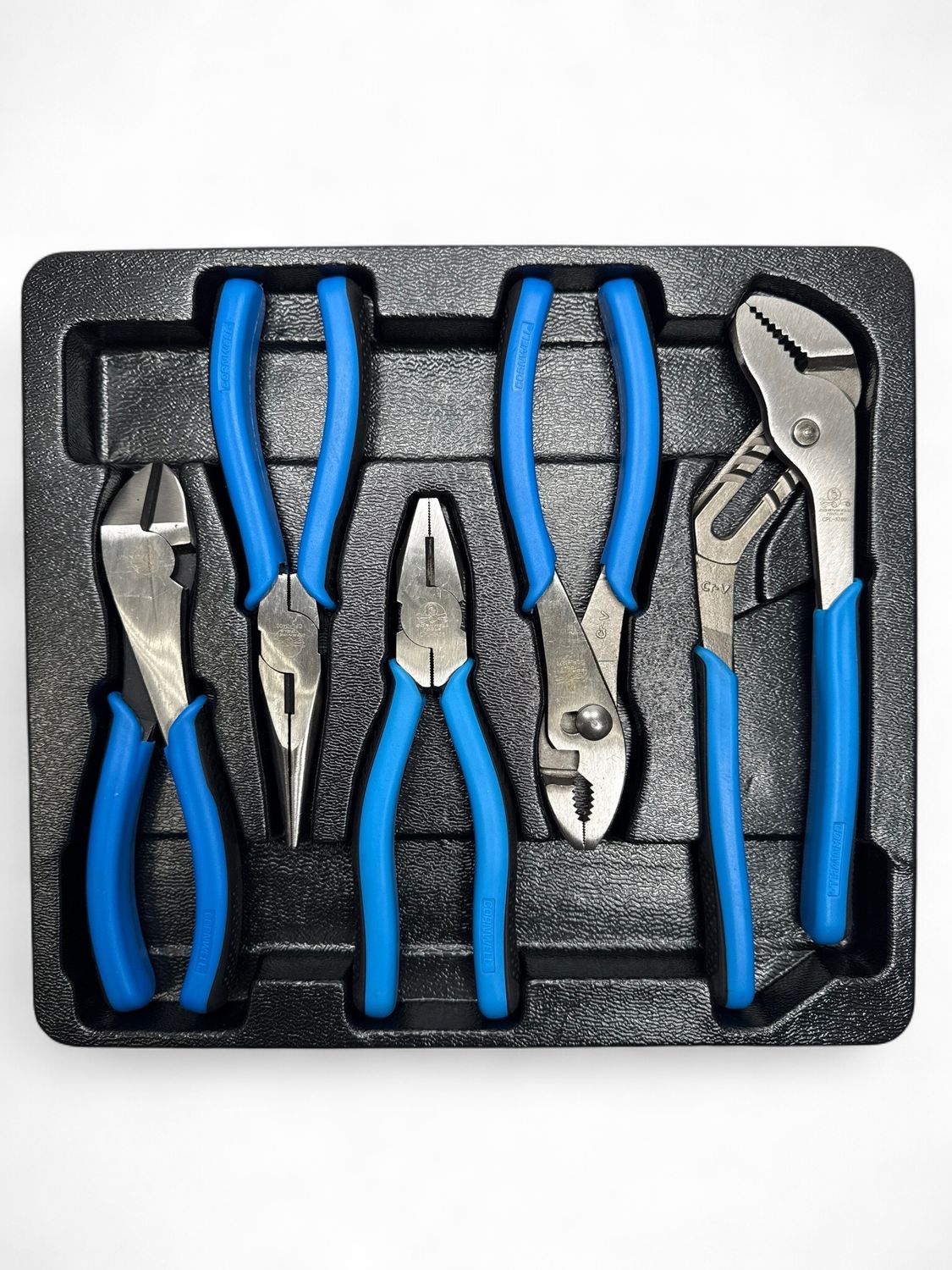 Cornwell 5 Piece Deluxe All Purpose Pliers Set, Neon Green