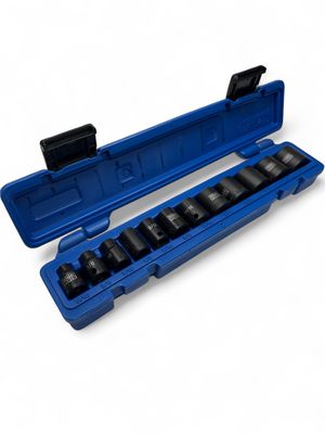 Cornwell 12 Piece 3/8" Drive bluePOWER SAE Shallow 6 Point Power Socket Set (5/16”-1”), CBPI2