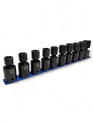 Cornwell USA 10 Piece 1/2" Drive Metric Power Universal Socket Set, 6 Point, TSMUP3210RSP