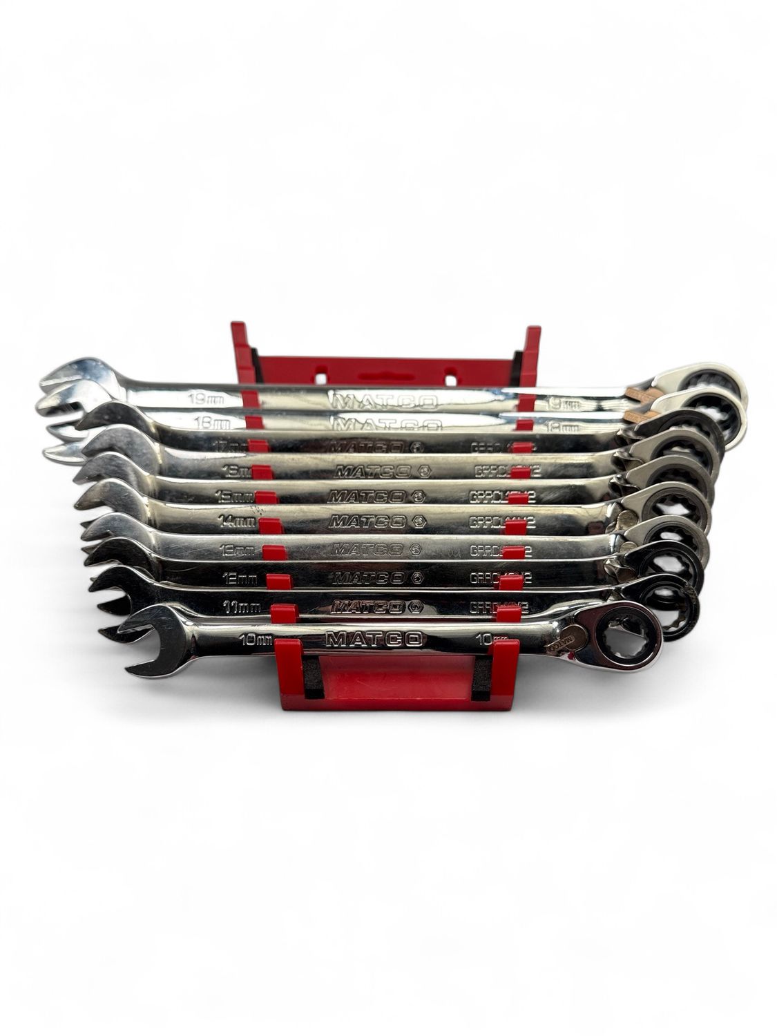 Matco 10pc 90 Tooth Extra Metric Reversible Ratcheting Wrench Set (10mm - 19mm), S9GRRCXLM10