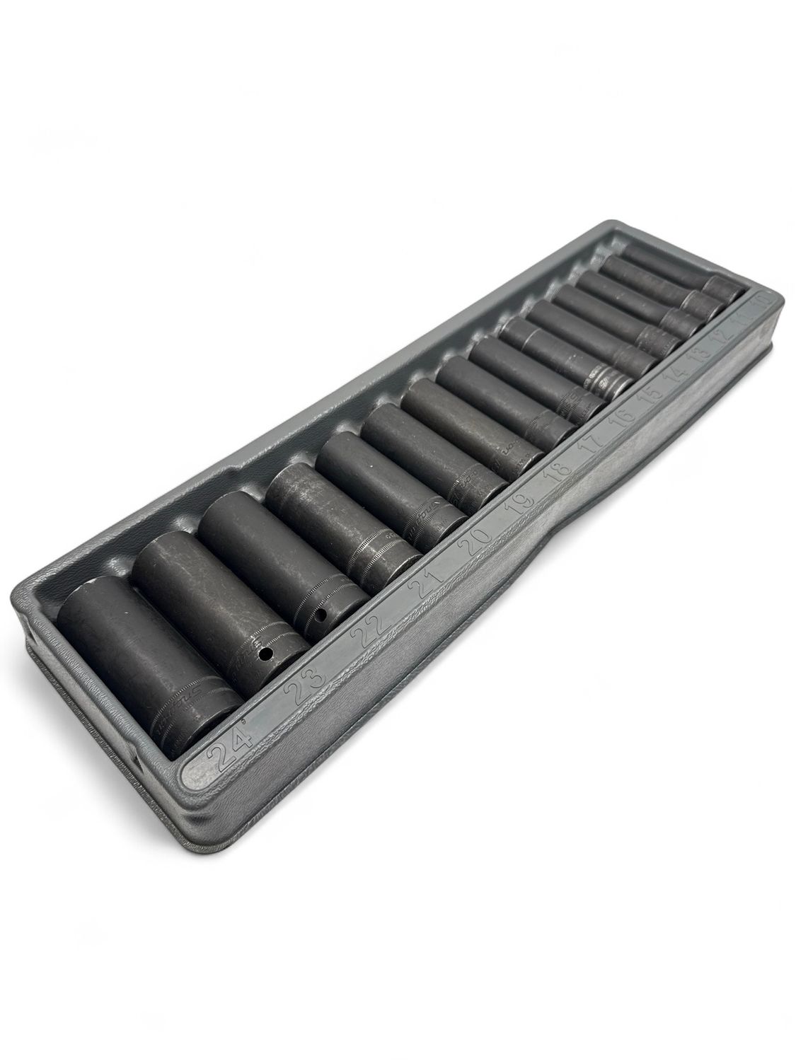Snap On 14 pc 1/2" Drive 6-Point Metric Flank Drive® Deep Impact Socket Set (10-23 mm), 315SIMMYA