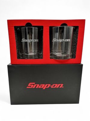 Snap On 2pc Whiskey Glass Set, In Custom Box 02B