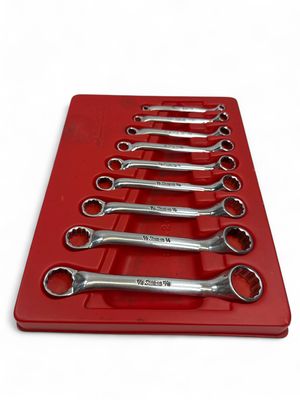Snap On 9pc SAE Short 10° Offset Box Wrench Set, XS609A