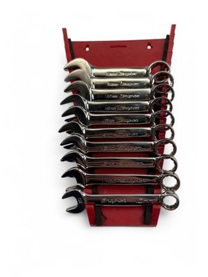 Snap On 10 pc 12-Point Metric Flank Drive Midget Combination Wrench Set (10-19 mm), OXIM710B