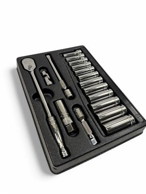Snap On 17 pc 3/8" Drive Deep 6-Point Metric Starter Set, STARTERSET3
