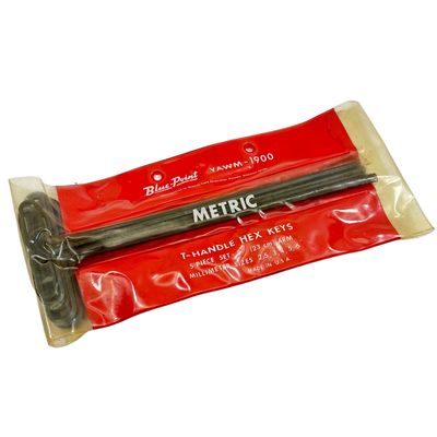 Blue Point 5pc Metric T-Handle Hex Key Set, YAWM-1900