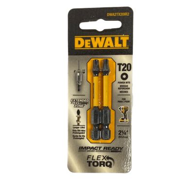 DeWalt 2 Piece T20 Torx Impact Power Bits, DWA2TX20IR2