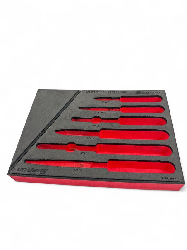 Snap-on Orange Foam Organizer – Fits 8" & 12" Soft Grip Adjustable Wrenches – Tool Tray Only