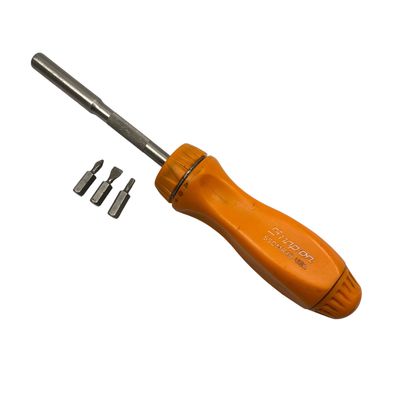 Snap On Ratcheting Screwdriver W/ 3 Bits- Signature Edition- Mike Skinner, SSDMR4B
