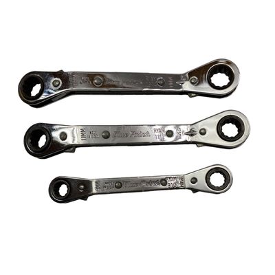 Blue Point 3 Pc. 12 Point Metric 25° Offset Ratcheting Box Wrench Set, RBYAM605