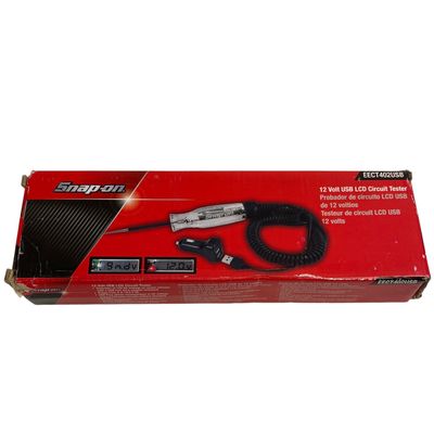 Snap On 12 V Digital Display Circuit Tester with USB Plug, EECT402USB