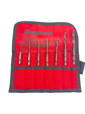 Snap On 7 pc Hex Shank Machine Screw Length Drill Bits Set (1/16-1/4"), DBH7B