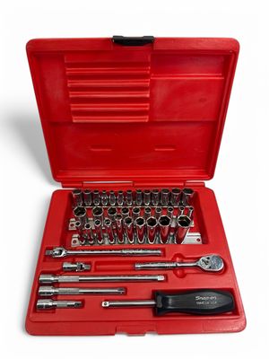 Snap On 40 pc 1/4" Drive 6-Point SAE Shallow General Service Socket Set, 120DTMPB
