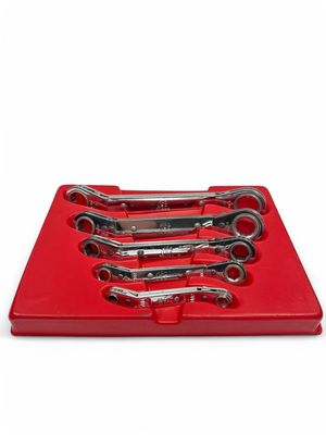 Mac Tools 5pc Double End Box Wrench Set Metric & SAE,( 7-10mm & 1/2-7/8”), ROWM