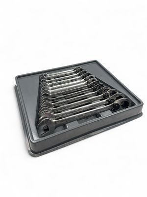 Blue Point 12 Pc. 12-Point Metric 15° Offset Ratcheting Combination Wrench Set (8-19 mm) BOERM712