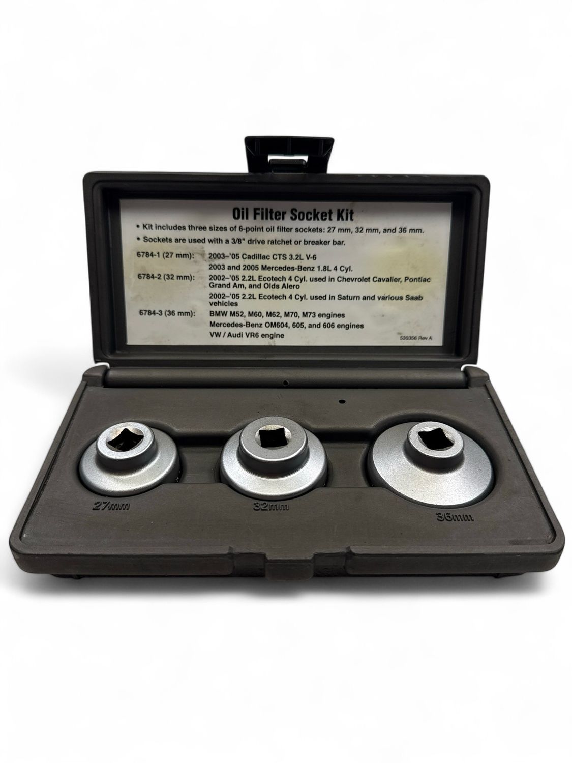 Matco 3pc Oil Filter Socket Kit, MST6784