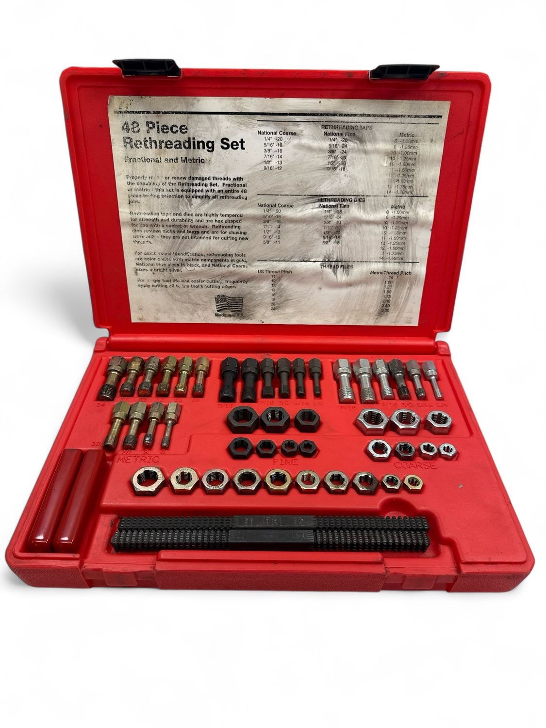 Mac Tools 48pc Master Rethreading Tap and Die Set, TRCOMBO-48