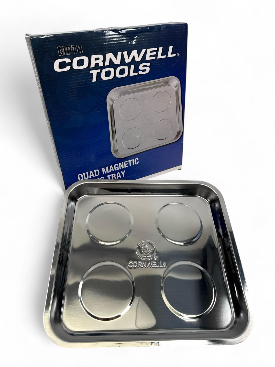 Cornwell 11-1/2” x 10-3/4” Quad Square Magnetic Parts Tray, MPT4
