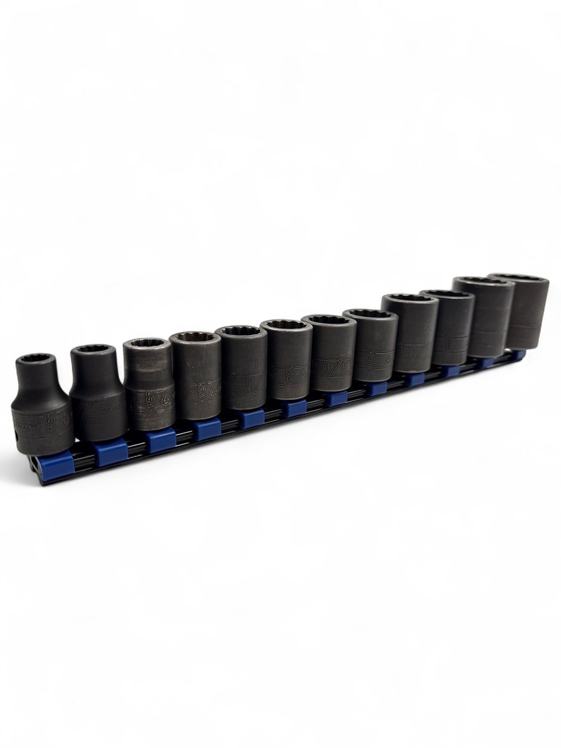 Snap On 12 Pc. 1/2" Drive 12-Point SAE Flank Drive Shallow Impact Socket Set (3/8-1-1/4") 313IMD