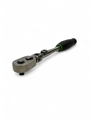 Snap On 1/4" Drive Dual 80® Technology Long Handle Quick-Release Locking Flex-Head Ratchet (Green), THRLX72G