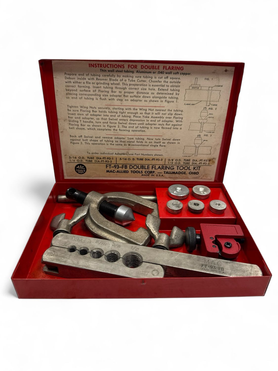 Mac Tools Double Flaring Tool Kit, FT-93-FB