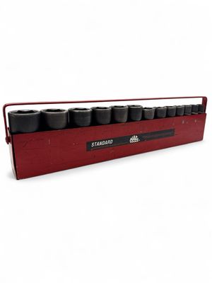 Mac Tools 13pc 1/2 Mac Tools 13pc 1/2" Drive SAE 6pt Deep Impact Socket Set, SVDP136TR