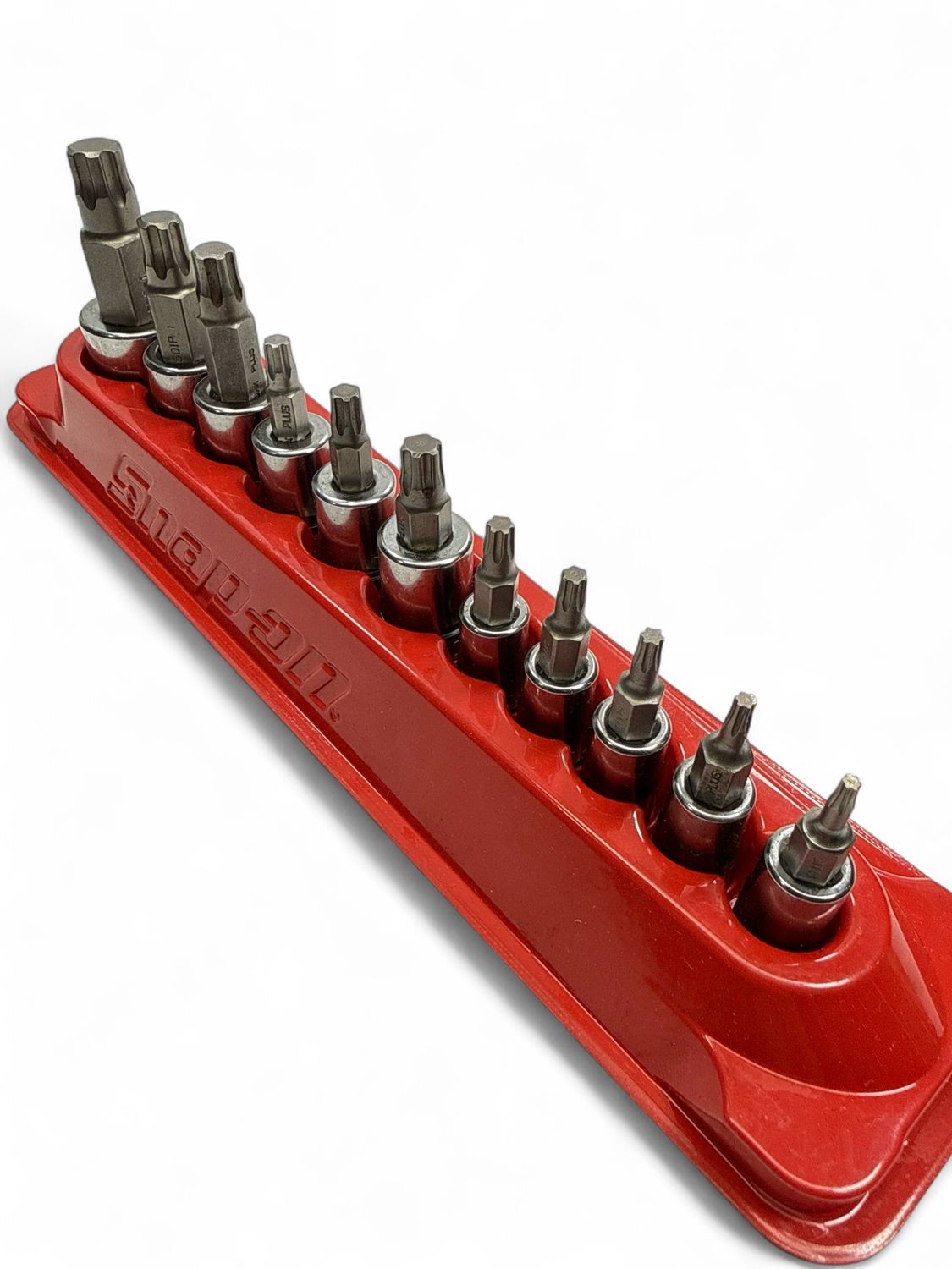 Snap On 11 pc Combination Drive TORX Plus® Bit Socket Driver Set (8IP-25IP, 27IP-55IP), 211EFTXTPY