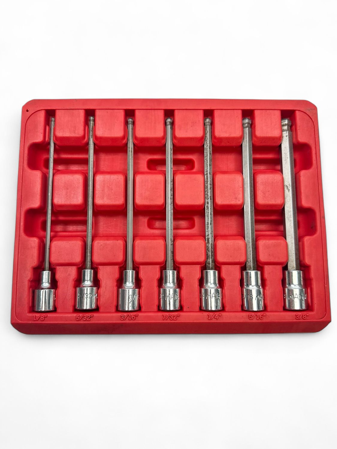 Mac Tools 7-PC. 3/8" Drive SAE Long Ball-End Hex Driver Set, SXALB7PT