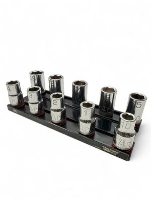 Mac Tools 10pc 1/2” Drive 6pt Metric Socket Set (10mm-19mm), SVM106BRPT