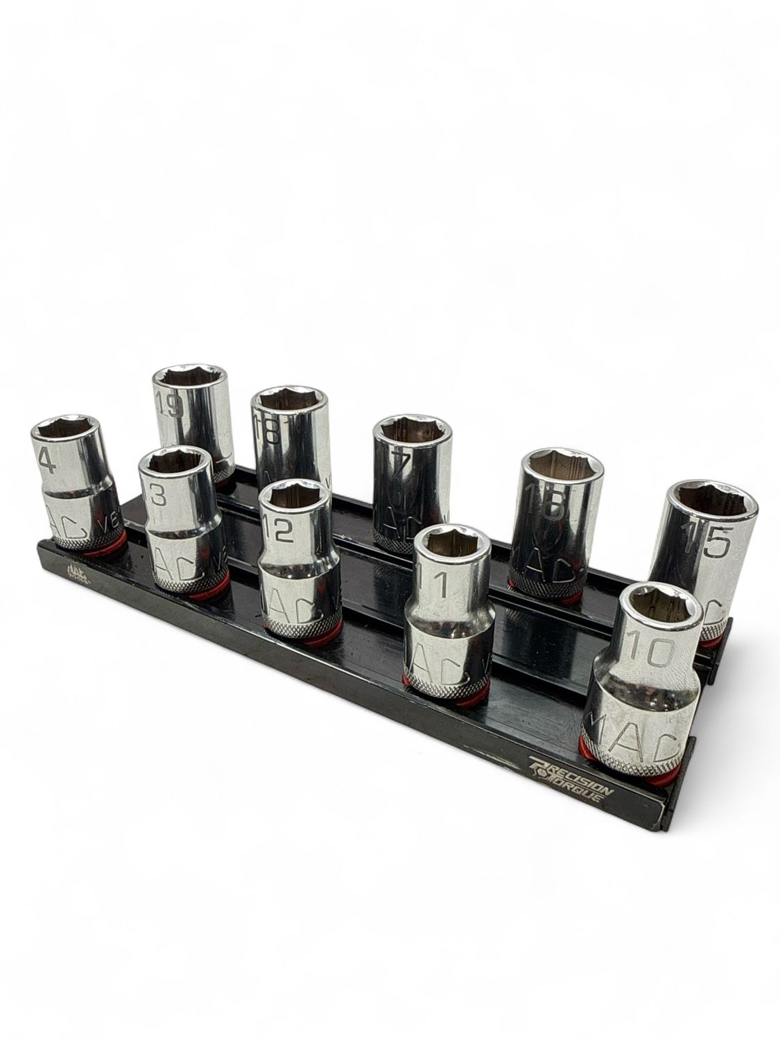 Mac Tools 10pc 1/2” Drive 6pt Metric Socket Set (10mm-19mm), SVM106BRPT