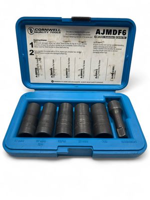 Cornwell 6pc 1/2” Drive Double-Duty Flip Socket Set, AJMDF6