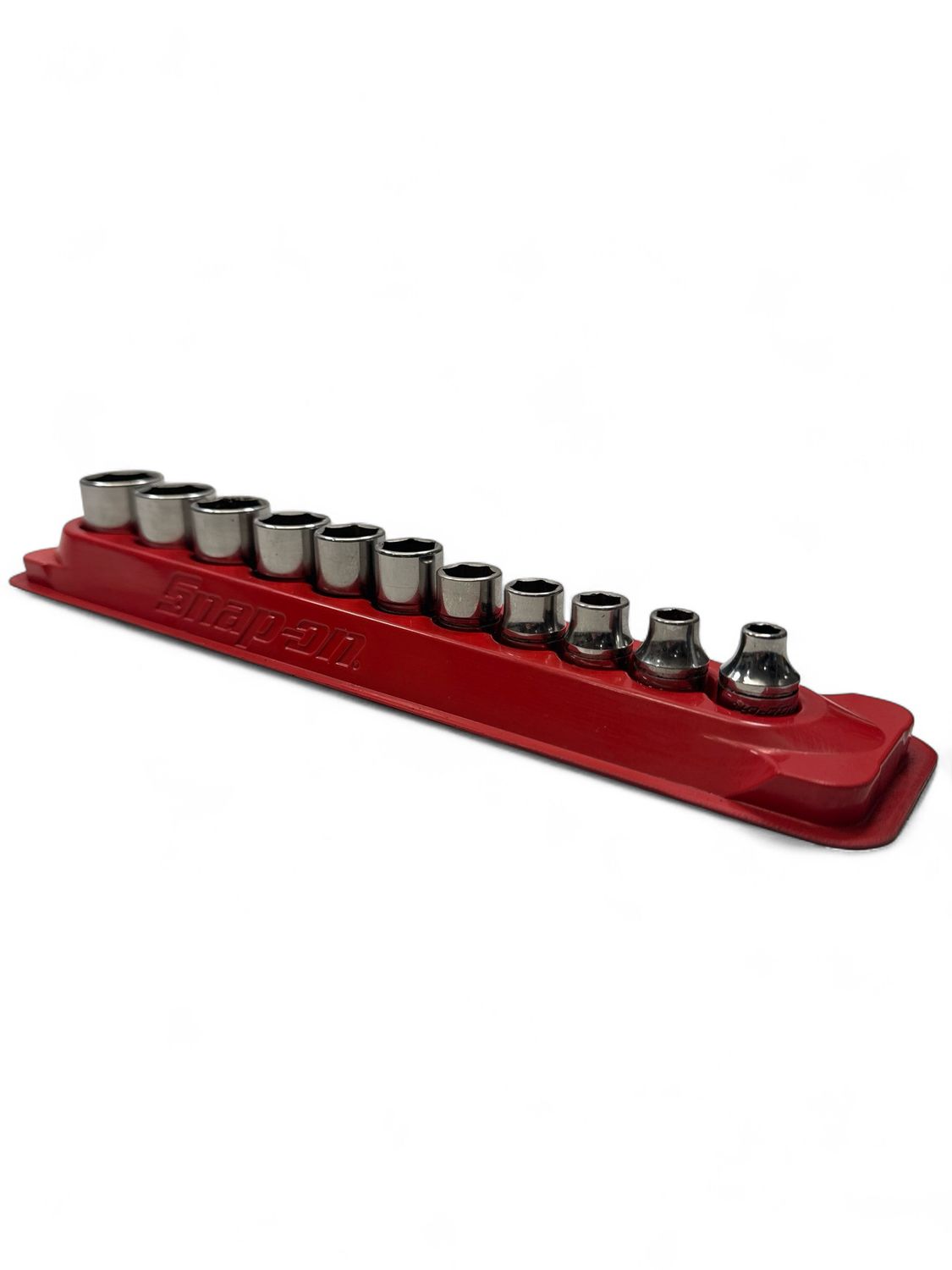 Snap On 11 Pc. 3/8" Drive 6-Point SAE Flank Drive Shallow Socket Set (1/4, 5/16, 3/8-7/8") 211FSY