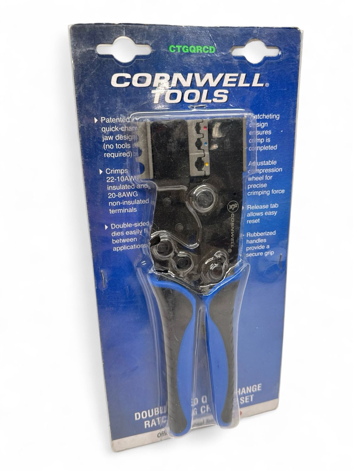 Cornwell Double Ended Quick-Change Ratcheting Crimper, CTGQRCD