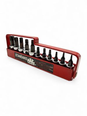 Mac Tools 11pc 1/4” & 3/8” Drive Tamper-Resistant Torx Sockets In Metal Tray, ST11HT